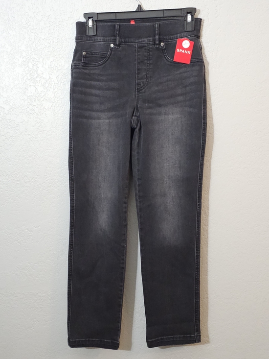 SPANX Denim - Spanx Straight Leg Jeans Vintage Black Wash Womens XS Petite Pull On Stretch